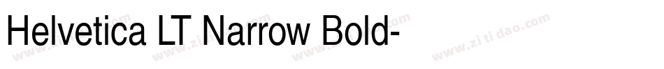Helvetica LT Narrow Bold字体转换